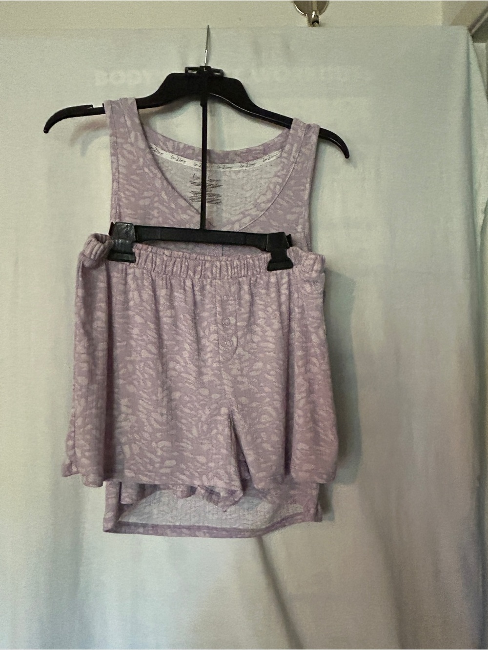 Women’s Lavender Sleeveless Tank Top & Shorts Set  Knit Pajamas Size Small NWT